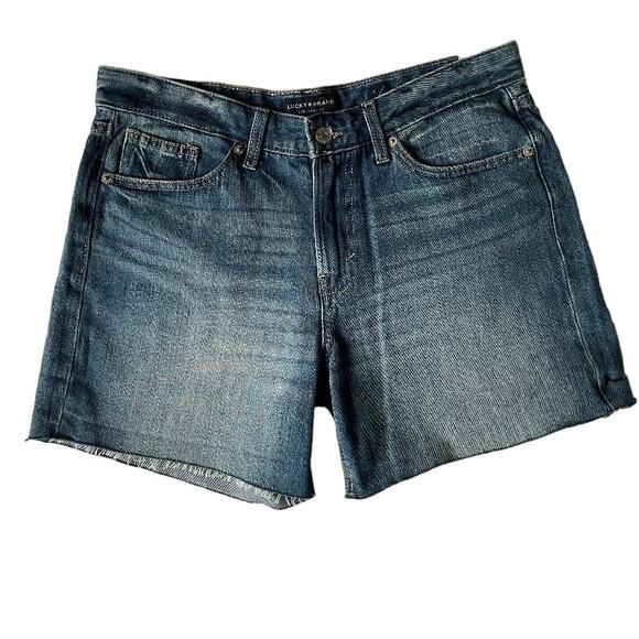 Lucky Brand Los Angeles Boyfriend Denim Shorts Relaxed Summer Style‎ Size 6/28 - Picture 1 of 5
